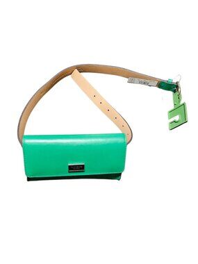 Kate Spade Leather Belt Bag Size S/M Green NWOT Minimalist Summer Vibes 2025